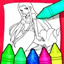 Anime Blue Mermaid Coloring