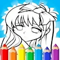 Cute Anime Face Girls Coloring Pages