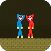 Red and Blue Stickman Huggy